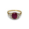 Bague 56 Bague or jaune rubis 2,19 cts et diamants 58 Facettes 48101