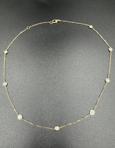 Collier CARTIER. Collection "Diamants légers", collier or jaune et diamants 0.80ct 58 Facettes