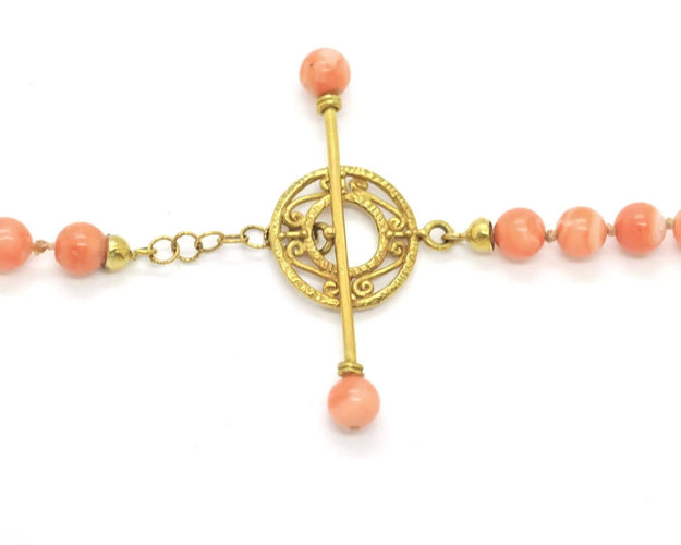 Collier Collier en corail des profondeurs avec fermoir en or 58 Facettes 13551