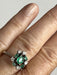 Bague 50 Bague Or Gris Emeraude Diamants 58 Facettes LOT 6081