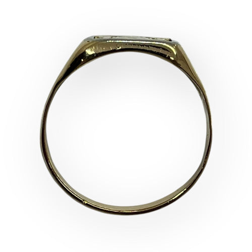 Bague 68 Chevalière or jaune blason 58 Facettes 149055601