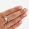 Bague 52 BAGUE EN OR BLANC ET PLATINE 18 CARATS 58 Facettes REF 10202/12