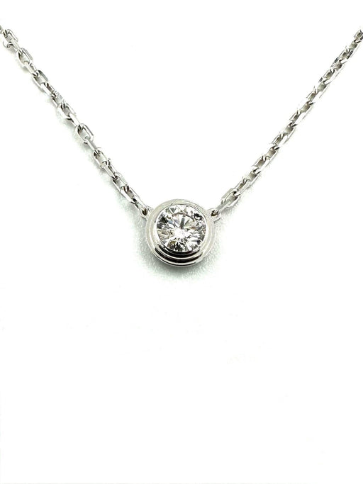 CARTIER necklace. “Cartier d’amour” collection, white gold and diamond necklace (full set) 58 Facettes