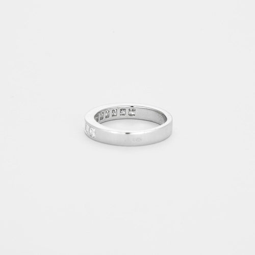 Bague 54 Demie alliance or blanc diamants 58 Facettes 311955