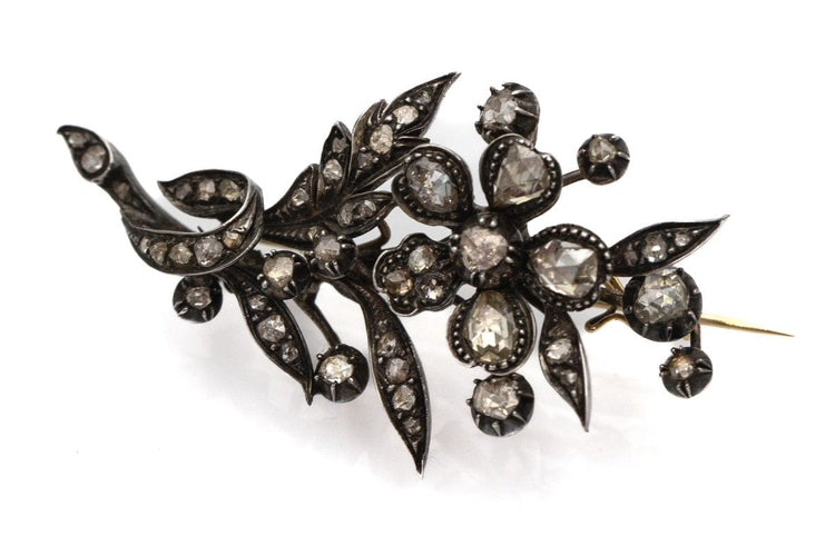 Broche Broche en diamant hollandaise du XIXe siècle 58 Facettes 9360V