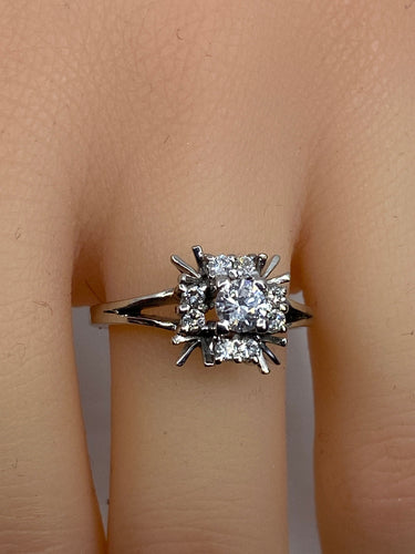 Bague 55 Bague Margueritte en Or blanc & Diamants 58 Facettes AB72