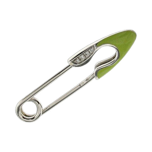 Broche Broche en or blanc, émail « Hauts talons », diamants naturels ronds Br. IJ/Si2-I1 0,08 ct 58 Facettes HG-200206-BG