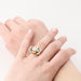 Bague 51 Bague Tank Or Jaune Platine Diamants 58 Facettes