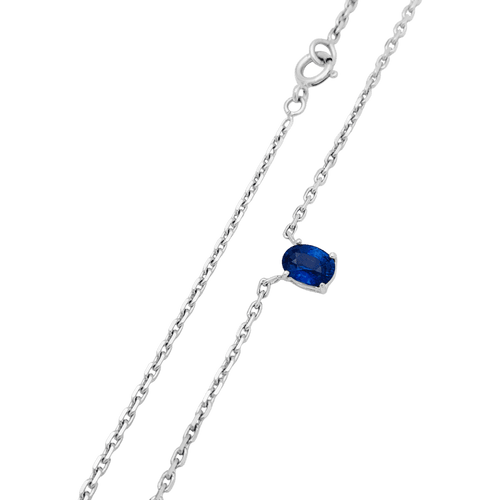 Collier Collier or blanc, saphir. 58 Facettes 34761