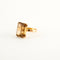 Bague Bague cocktail Citrine rectangle sertie sur or jaune 58 Facettes