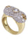Bague 53 BAGUE BOMBÉE DIAMANTS JAUNES ET BLANCS 58 Facettes 087421
