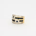 Bague 53 Bague bandeau or bicolore, saphirs, diamants 58 Facettes AB47