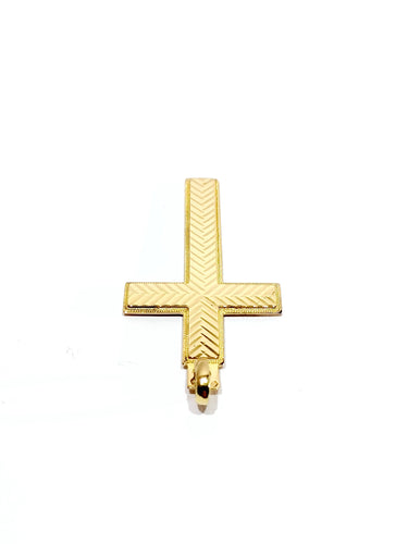Pendentif Croix en or rose 58 Facettes