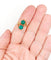 Bague 53 Bague toi et moi vintage or jaune cabochons de chrysoprases 58 Facettes A05751