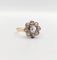 Bague 51 Bague marguerite antique en or 18k et platine, diamants taille rose 58 Facettes A06414