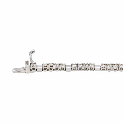 Bracelet Tennis Or blanc Diamant