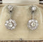 Boucles d'oreilles Boucles d’oreilles anciennes pendantes en or jaune et diamants 58 Facettes