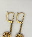 Boucles d'oreilles Dormeuses anciennes à pendeloques en or jaune, rubis, diamants, perle 58 Facettes