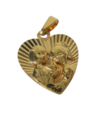 Pendentif PEYNET - pendentif coeur Les Amoureux 58 Facettes