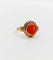 Bague 44 Bague or rose, camée corail monture finement ciselée (circa 1900) 58 Facettes A06370