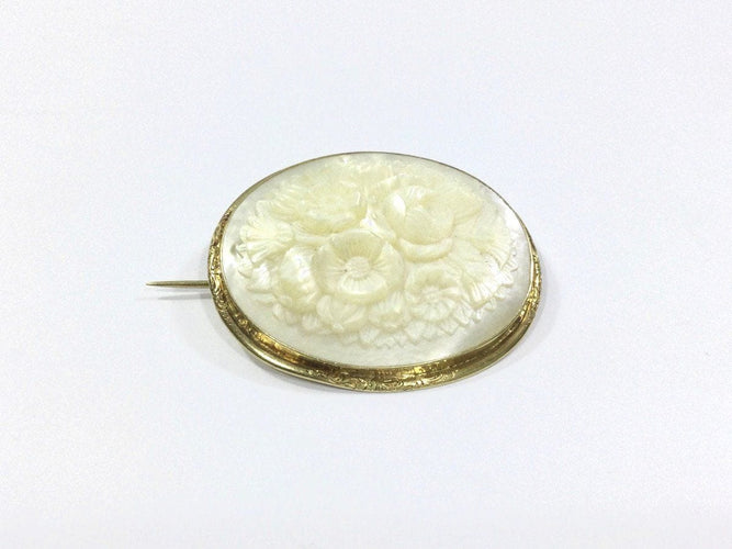 Pendentif Broche pendentif Or Et Nacre 58 Facettes 949001