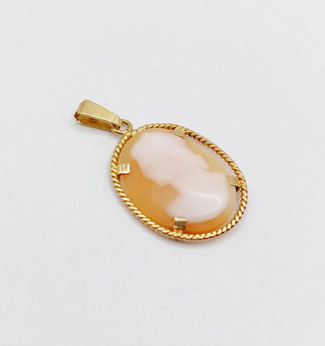 Pendentif Pendentif - Pendentif vintage art déco en or 18k camée coquille 58 Facettes A06601