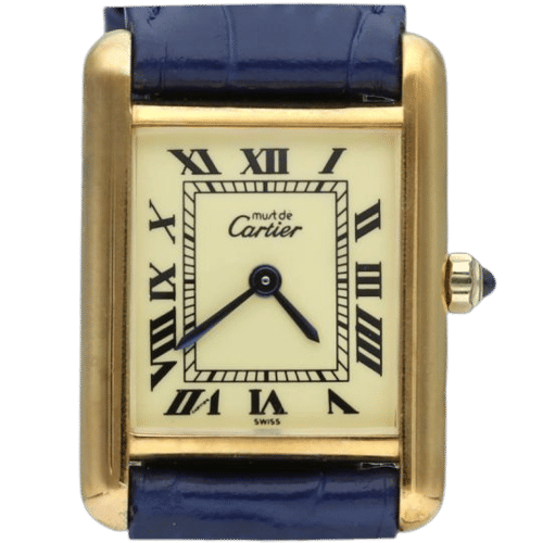 Montre Cartier Montre Tank Vermeil Must De Cartier Vermeil 58 Facettes MT43337