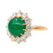 Bague 51 Bague Marguerite Or jaune Emeraude, Diamant 58 Facettes 3046564CN