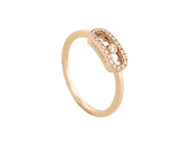 Bague 47 bague MESSIKA move uno semi pavee 04705-pg or rose 18k & diamants t47 58 Facettes 272292