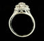 Bague 54.5 Bague or blanc sertie de 0,80 carat de diamants 58 Facettes