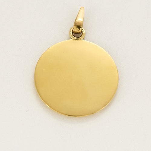 Pendentif AUGIS - Médaille d'Amout en or jaune et diamants 58 Facettes BLO0462X2