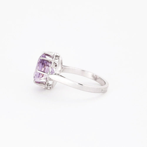 Bague 52 Bague cocktail améthyste en or blanc 58 Facettes