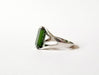 56 Bague or blanc tourmaline verte 58 Facettes