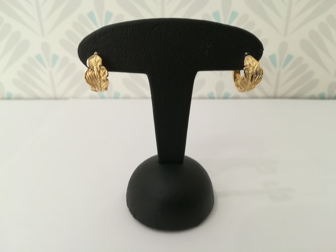 Boucles d Oreille Feuilles Or Jaune 58 Facettes