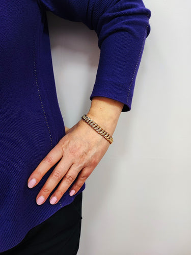 Bracelet Bracelet or jaune, maille américaine 58 Facettes BRAC.US.1810.7