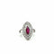 Bague 48 Bague Marquise or blanc - Rubis et Diamants 58 Facettes 11078/15