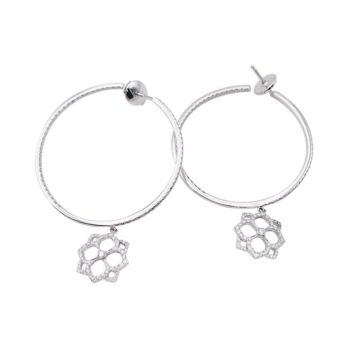 Boucles d'oreilles Messika, "Eden", or blanc, diamants.