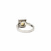 Bague 53 Bague en platine 850, diamants et saphir jaune naturels 58 Facettes CAE-RI-CSS-PLYSD