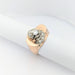 Ring 53 Tank ring in pink gold and diamonds 58 Facettes 29029
