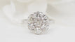 Bague 58 Bague Fleur en platine et diamants 58 Facettes 32584