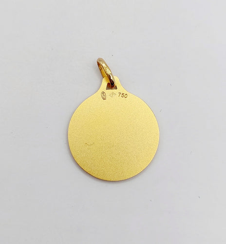 Pendentif AUGIS - Pendentif médaille d'amour or "+ qu'hier - que demain" maison - L'Intemporelle 58 Facettes J5010X0000