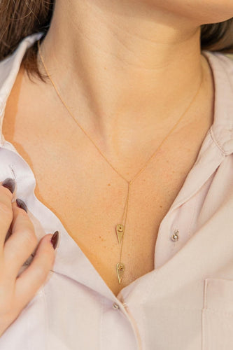 Collier Ginette NY Collier Négligé Mrs Joe Mini Lariat Or rose 58 Facettes 2678596CN