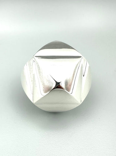 Bague 54 HERMES. Collection "Météore", bague en argent 925/00 58 Facettes