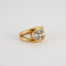 Bague 53 Bague double or jaune et diamants 58 Facettes
