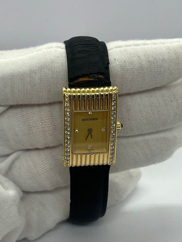 Montre Boucheron Reflet Small Or Jaune et Diamants 58 Facettes