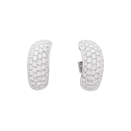 Boucles d'oreilles Boucles d'oreilles Chaumet, "Hommage à Venise", or blanc, diamants. 58 Facettes 34404