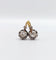 Boucles d'oreilles Dormeuses anciennes en or 18k et diamants taille rose (circa 1890) 58 Facettes A06468