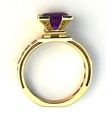 TOURNAIRE Paris, French Kiss, bague or jaune améthyste