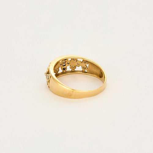 Bague 58 Bague en or jaune et diamants 58 Facettes LP1204/11