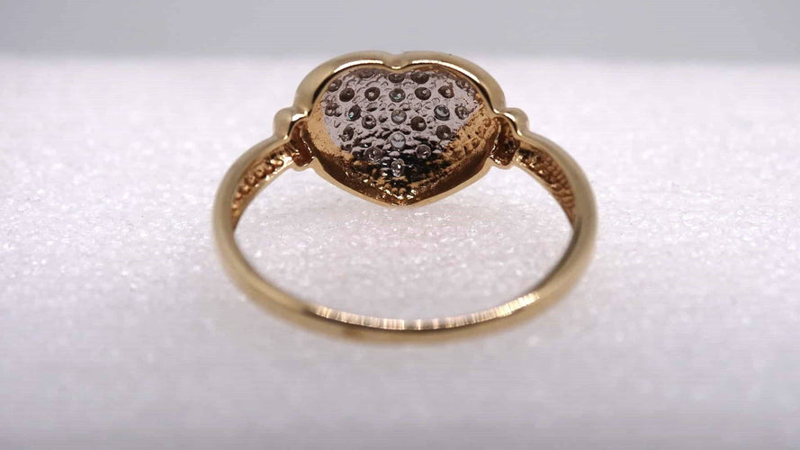 Bague 56 Bague coeur or et Diamants 58 Facettes 13136